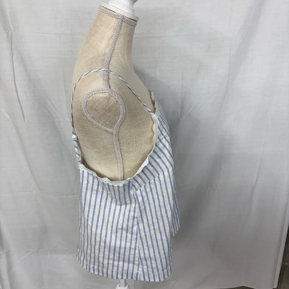 NWOT Auden Striped Blue and White Spaghetti Adjustable Straps Tank Top Summer - Picture 4 of 11